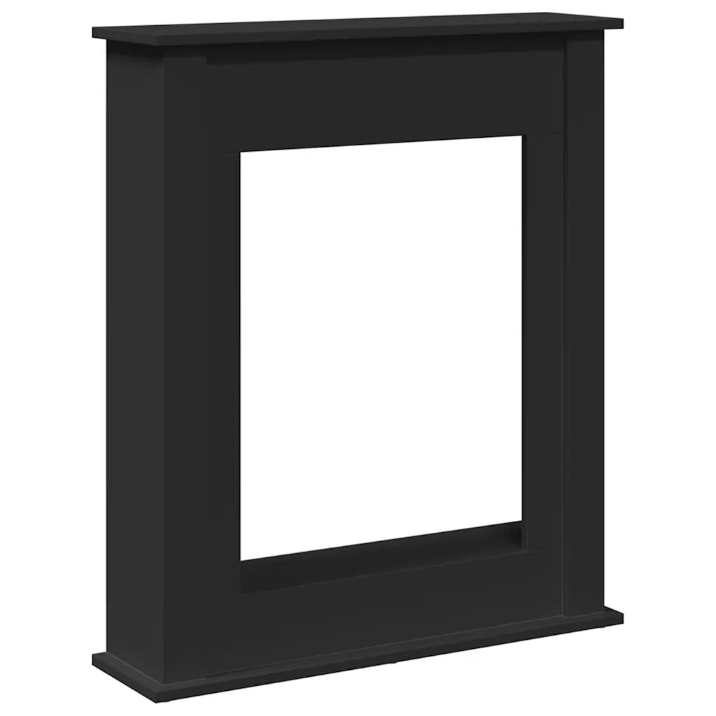 Cornice per Camino Nera 75x20x87,5 cm in Truciolato CFW9342264