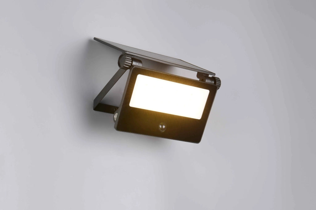 Faro da esterno LED, solare, c/sensore movimento, nero, L 21 cm, Moura