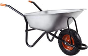 Kruiwagen con Portata di 120kg e Capacità di 90L in Acciaio Zinato