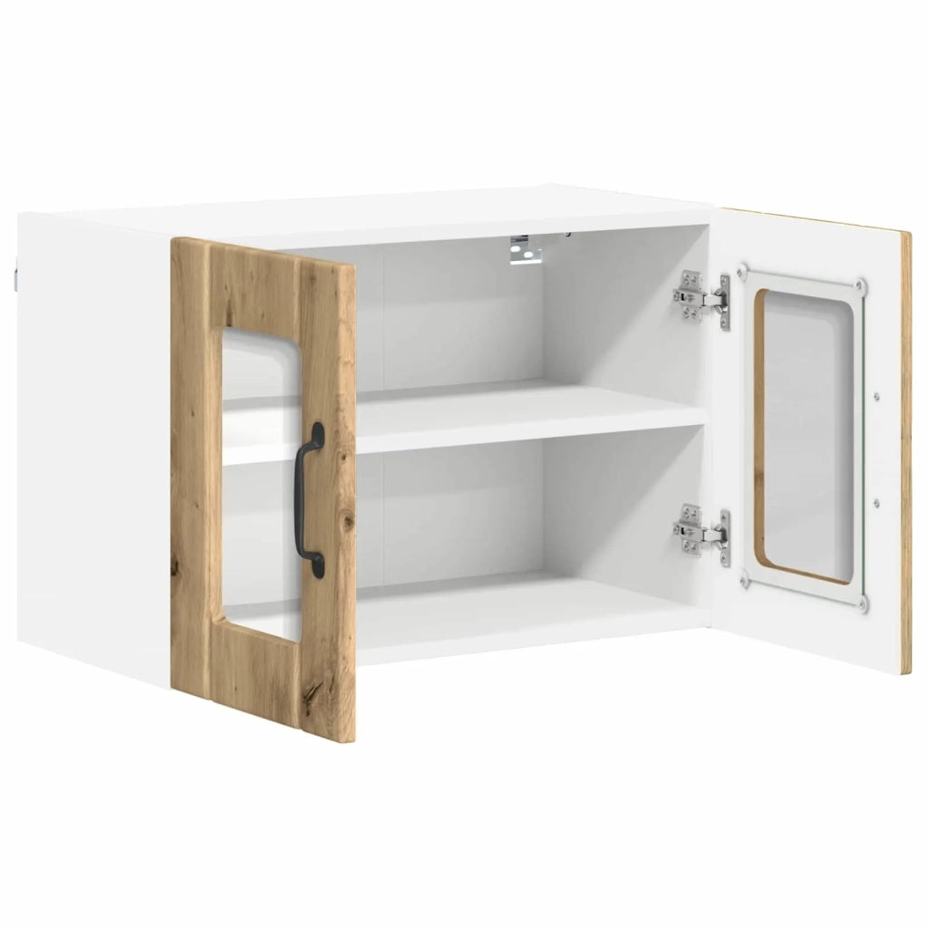 Pensile da cucina | Mobile in vetro da parete LUCCA Rovere Artigianale