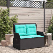 Panchina da giardino Nero polyrattan 3394466