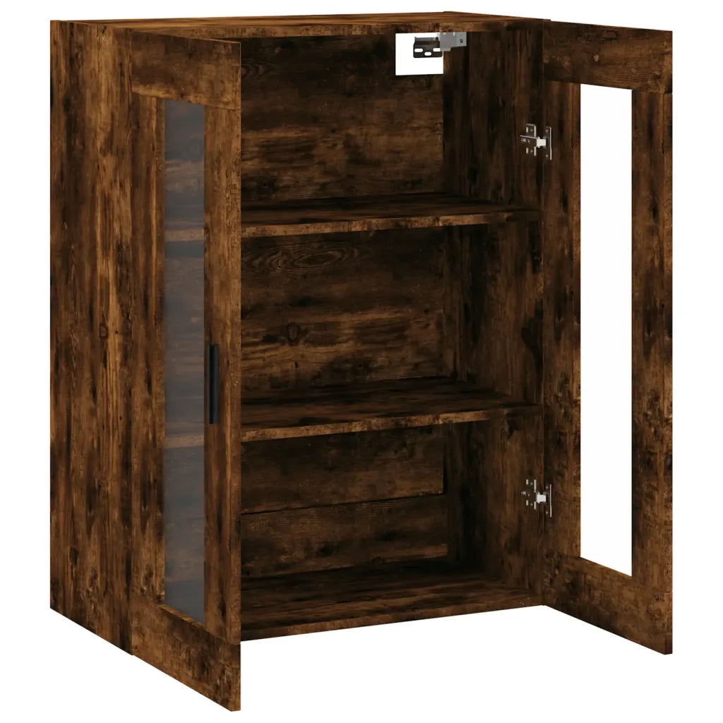 Armadietto a Muro | Mobile a Parete Rovere Fumo 69,5x34x90 cm