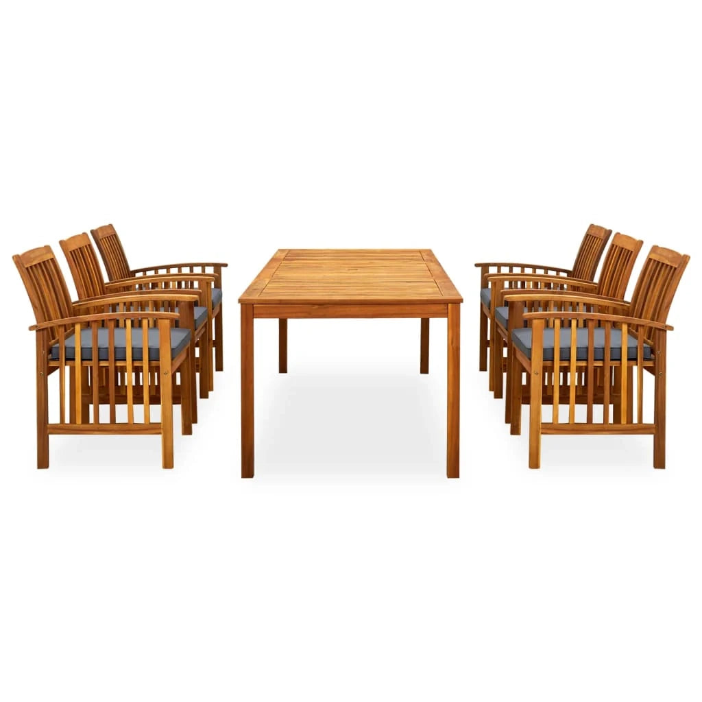 Set da pranzo da giardino 7 pezzi con cuscini in legno massello di acacia 02_0014803