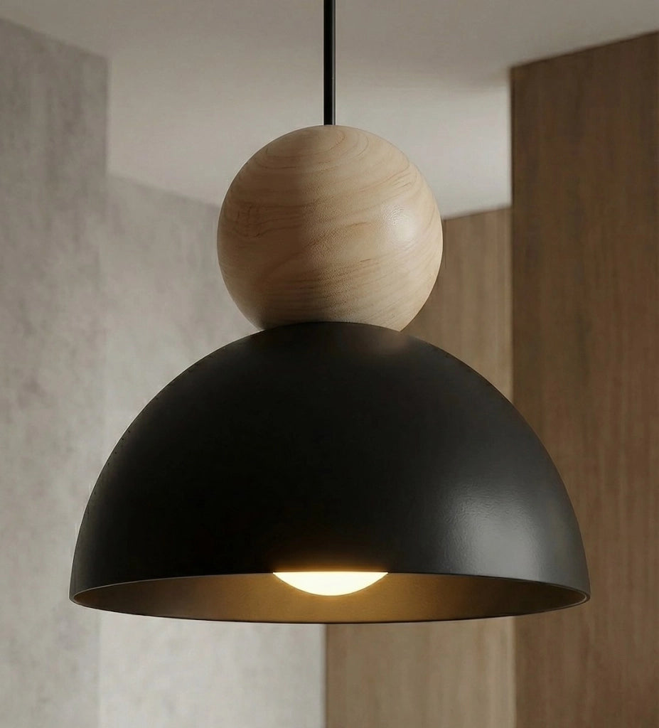 Lampada a sospensione KAKI 3xE27 nero beige Emibig