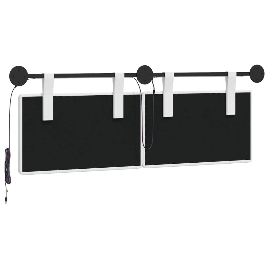 Testiera sospesa Con luce LED Bianco Tessuto 3424438