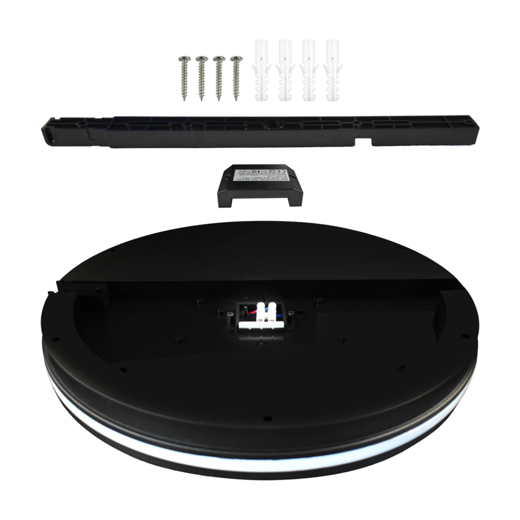 Plafoniera LED rotonda 22cm 18W nera/bianca Marlon