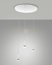 3804-47-102 MONTATURA BIANCA COMPLETA TONDA A LED CCT 2700K - 3000K - 4000K- - 21W - 2550 lm 3 LUCI DIMMERABILE