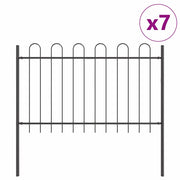 Recinzione per Giardino | Recinzione da cortile 7 pz Grigio 11,9 x 0,8 m