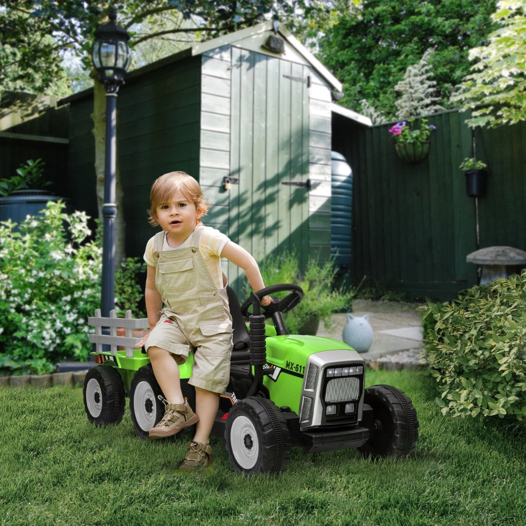 Tracteur per bambini con rimorchio amovibile e telecomando ¨C ZephMum ¨C 3-6 anni