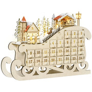 Cassettiera Avvento Legno Slitta 24 Cassetti Luci LED ¨C Zephmum ¨C 45x10x31cm
