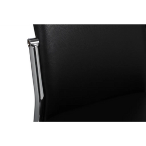 Sedie da Pranzo 4 pz Nere in Similpelle 60570