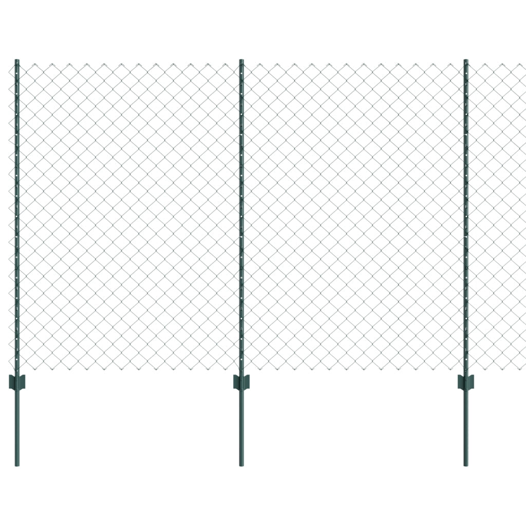 Set di Recinzioni Set di 2 Verde Metallo 25x1,5 m Durevole