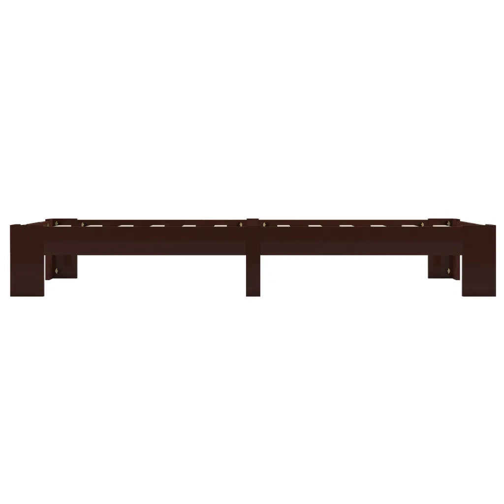 Giroletto senza Materasso Marrone Scuro 100x200 cm Legno Pino 283299