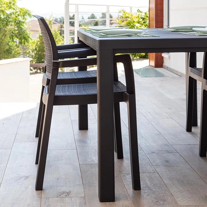 Tavolo da Giardino in Resina Antracite Davide 147 x 88 x 74 cm Toomax