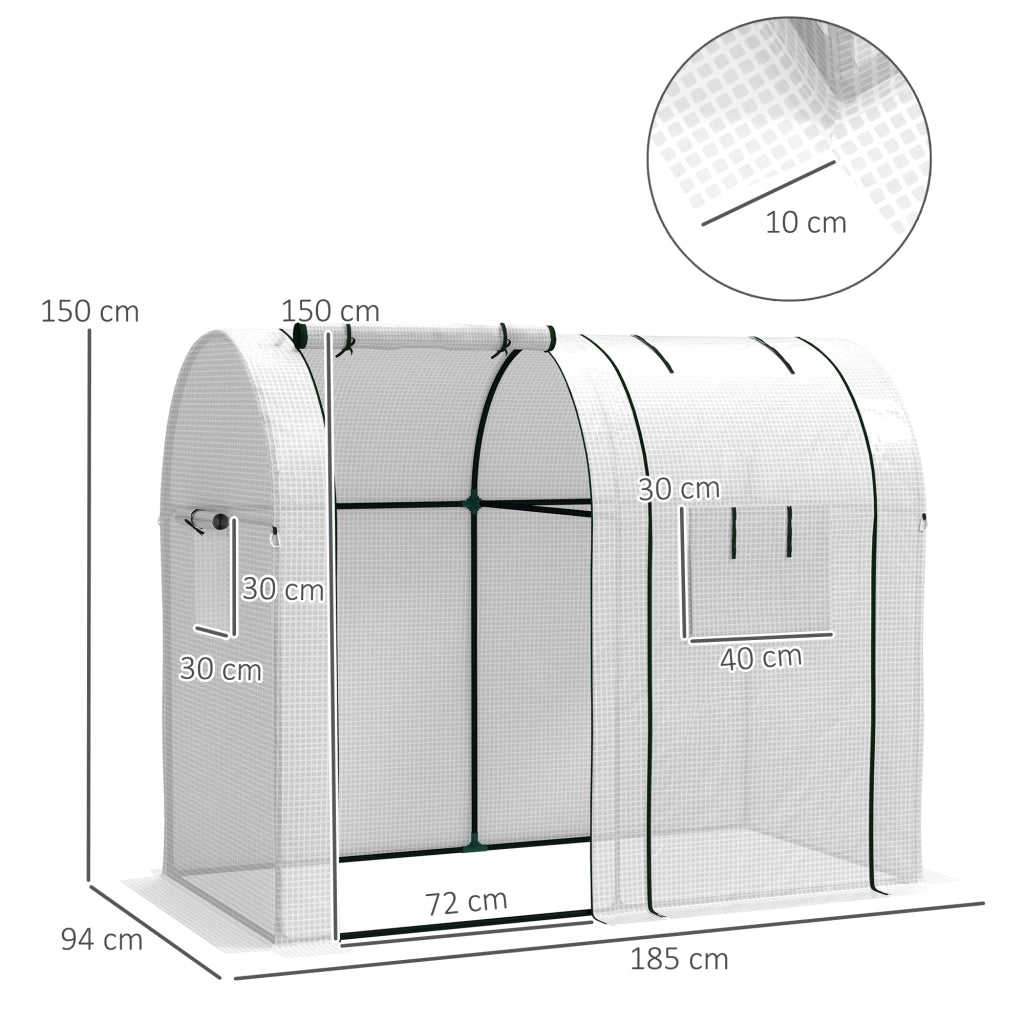 Serra da giardino ¨C zephmum ¨C Bianco 1.8 m2 4 finestre