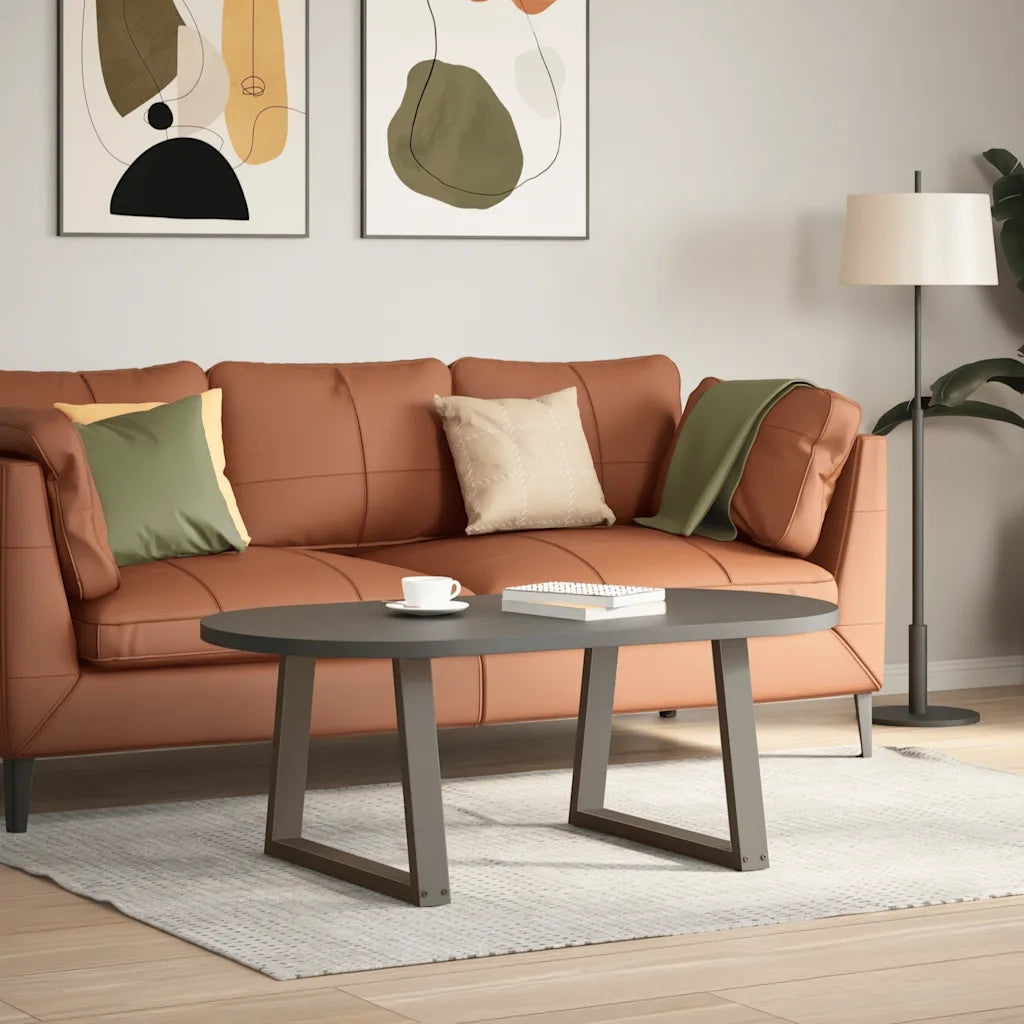 Gambe per Tavolino da Caff¨¨ a Forma di V 2 pz | Piede del tavolo Acciaio Naturale 70x(42-43,3) cm Acciaio