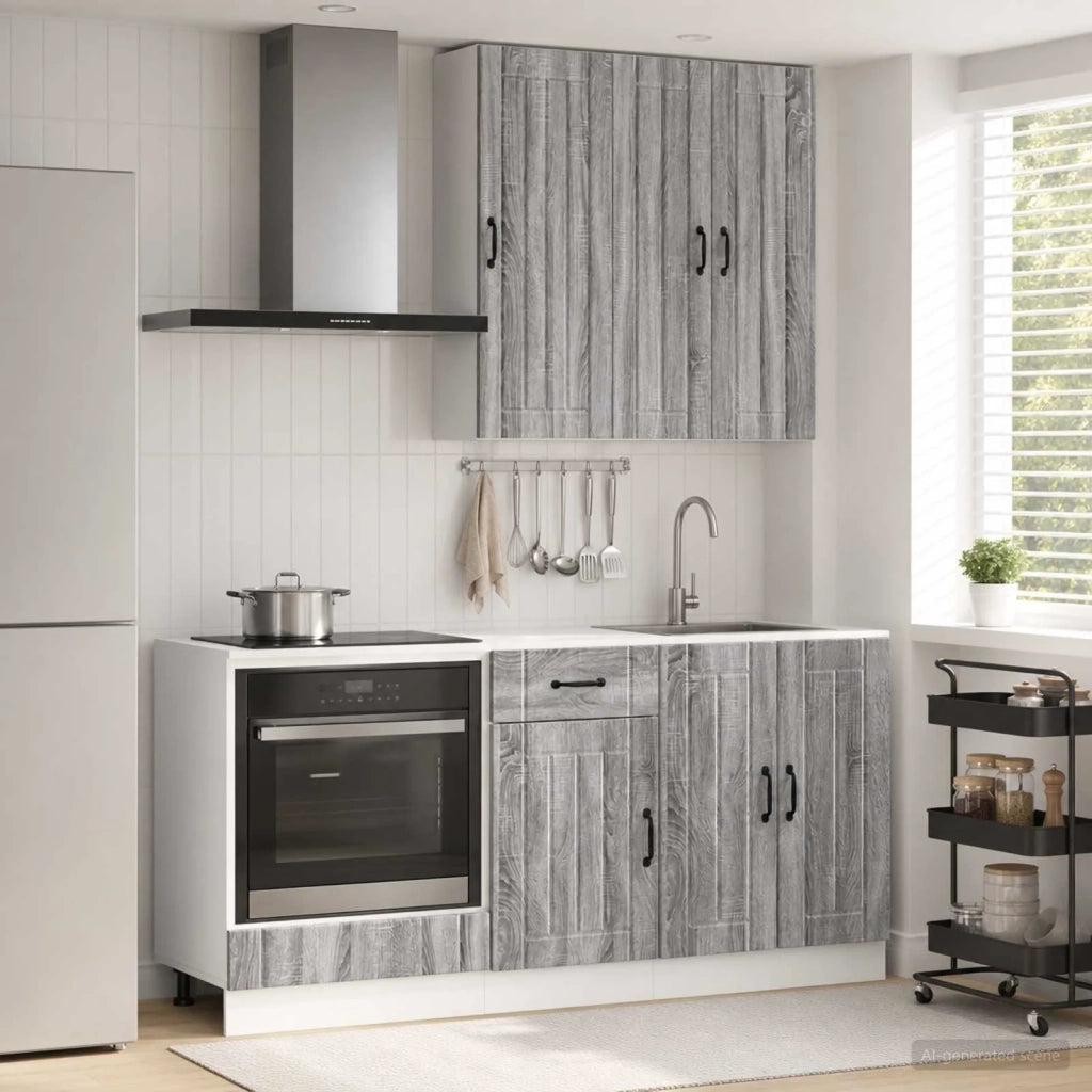 Unità Cucina LUCCA 5 pcs Sonoma grigio Legno ingegnerizzato 3438271