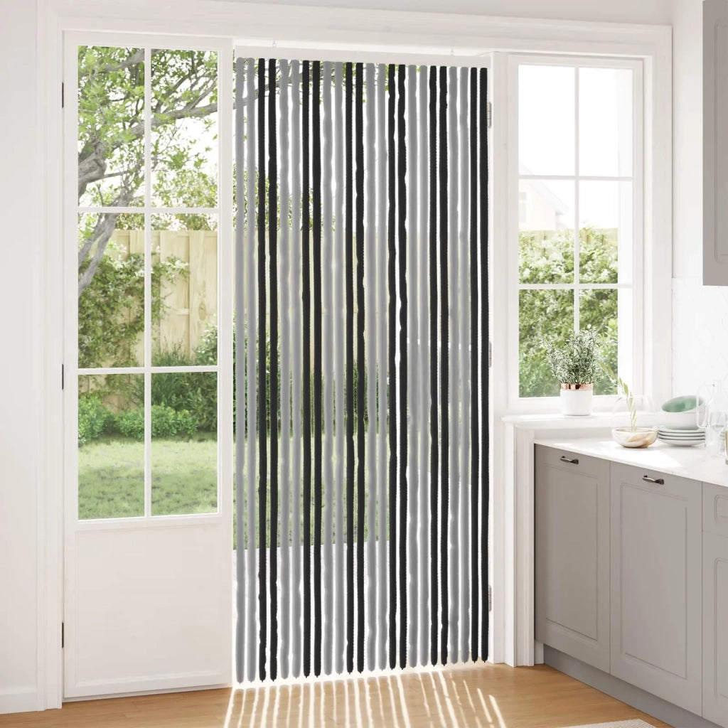 Tenda per insetti in chenille Grigio e Nero 100 x 230 cm 42034427