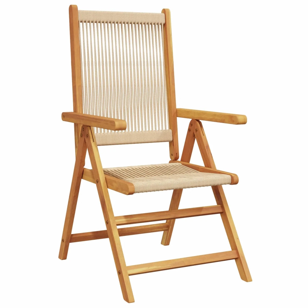 Set da Pranzo per Giardino 5 pcs Beige Legno di Acacia Massello 3375740