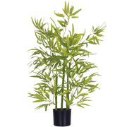 Pianta Artificiale Bambu ¨C zephmum ¨C Verde 90 cm Vaso Cemento 15x12.5 cm