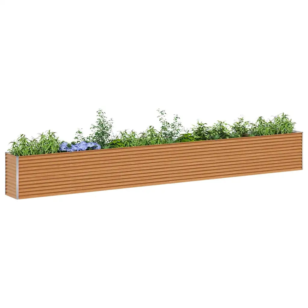 Fioriere | Cassetta per fiori | Letto rialzato da giardino 582 x 50 x 68 cm Acciaio zincato