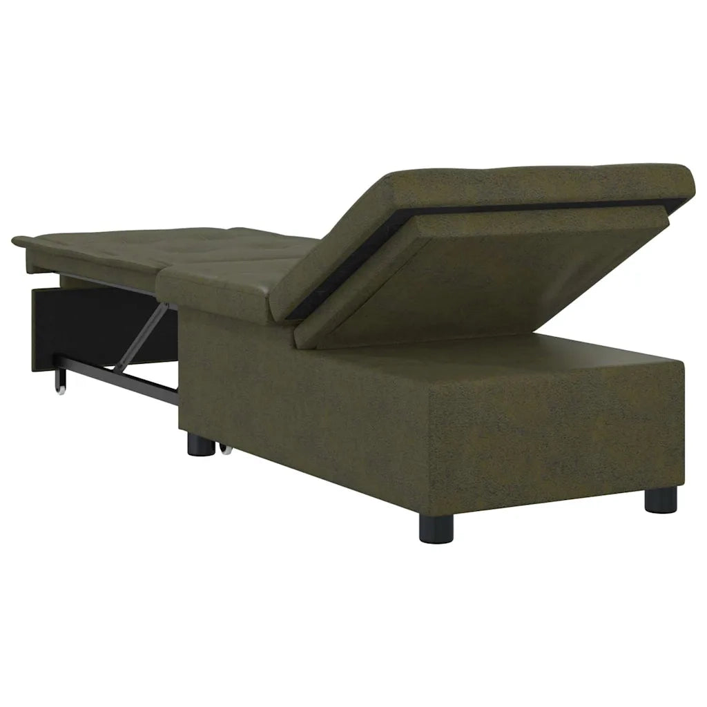 Divano letto Verde militare 194 x 67 x 82 cm Tessuto Huahua 42008606