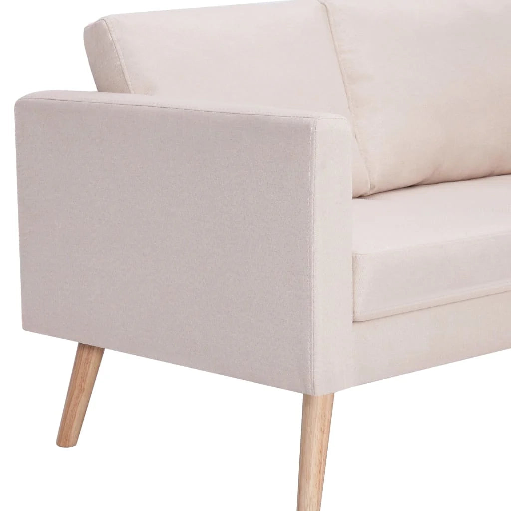 Divano a 2 posti per soggiorno salotto arredamento per la casa tessuto color crema 02_0020268