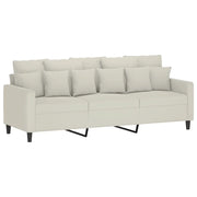 Divano | Divano da soggiorno | Sofa a 3 Posti Crema 180 cm in Velluto