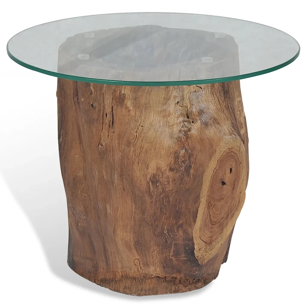 Tavolino da Salotto in Legno di Teak e Vetro 50x40 cm 245069