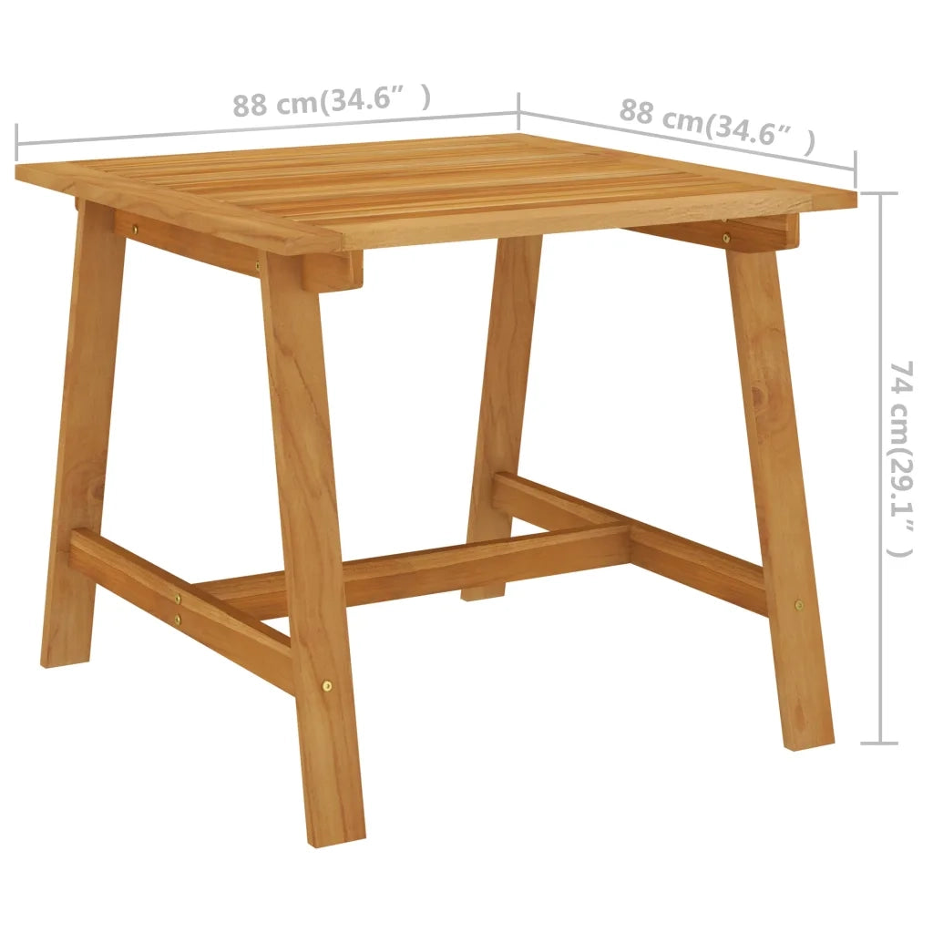 Tavolo da Pranzo da Giardino 88x88x74 cm in Massello di Acacia 312405