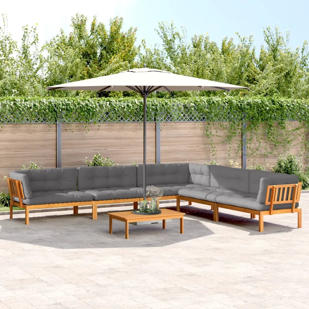 Set Divano Pallet da Giardino 6 pz con Cuscini Massello Acacia 3209542