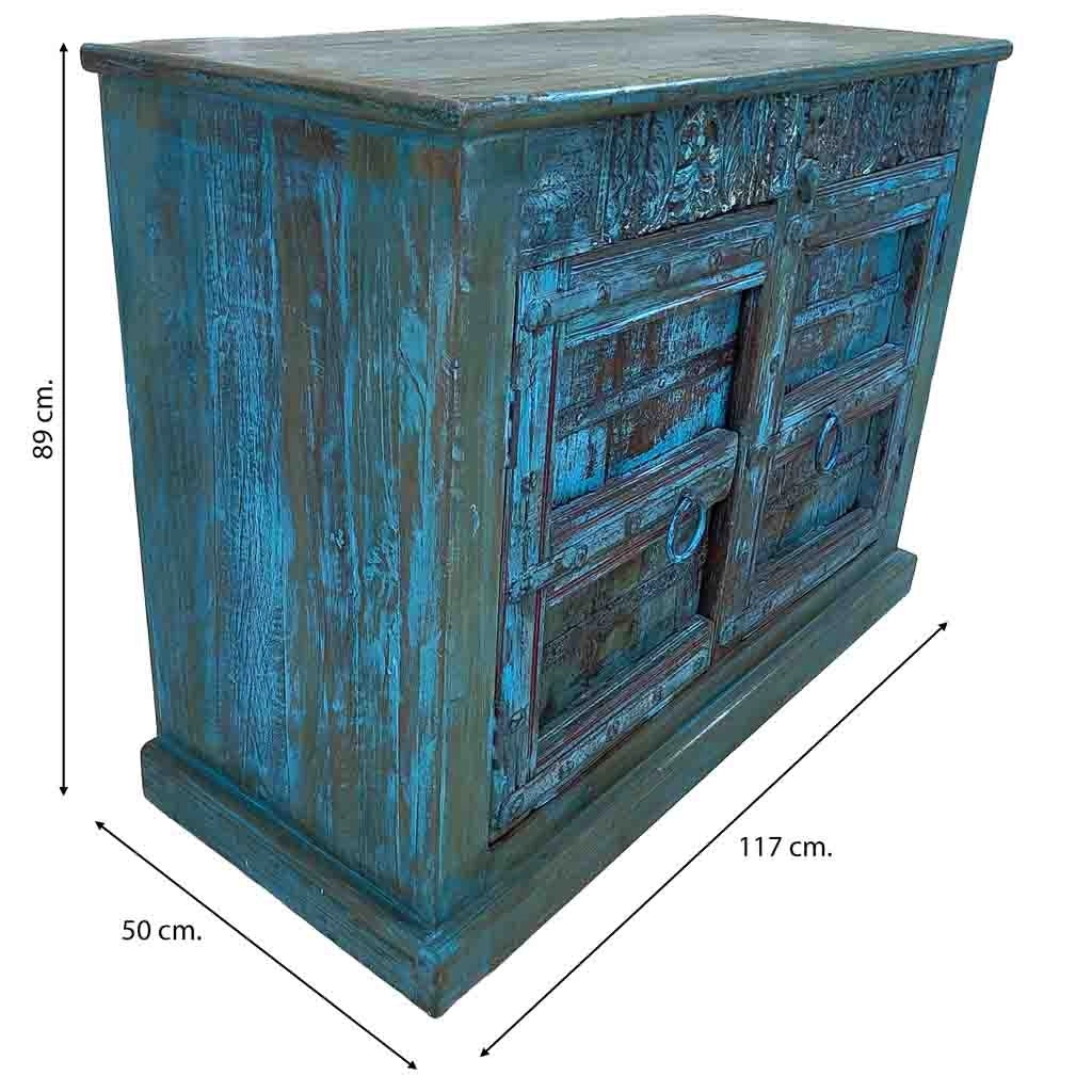 Credenza in legno fatta a mano 117x50x89h cm