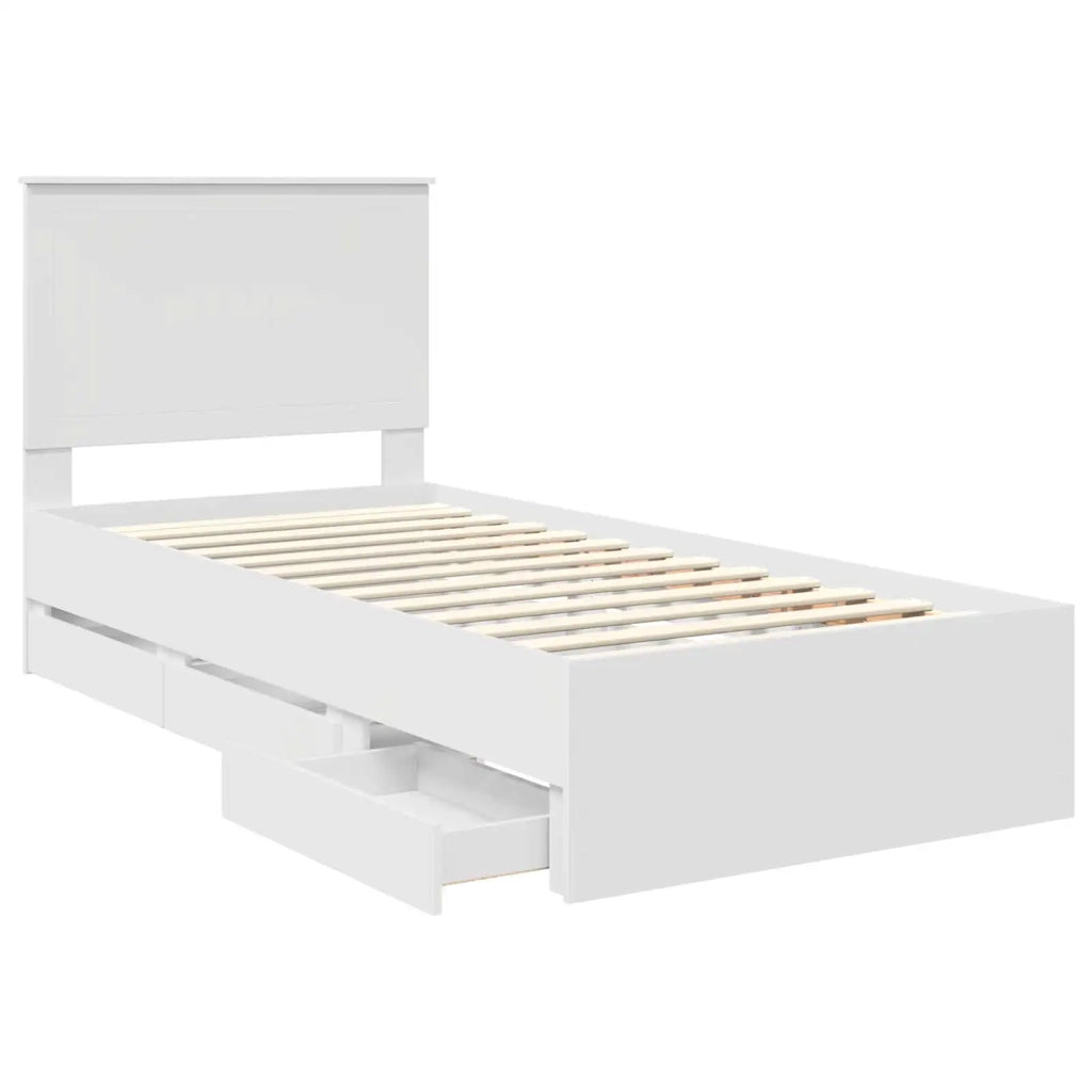 Struttura del letto Bianco 90 x 190 cm Legno Ingegnerizzato