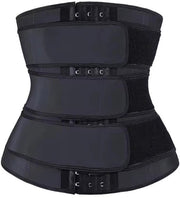 Corsetto - XXL - Nero - Con grappe e nastri di chiusura 3 pezzi - Body shapewear - Corsetto shapewear - Fascia per sudore addome - Cintura per dimagrire - Sottoveste correttiva