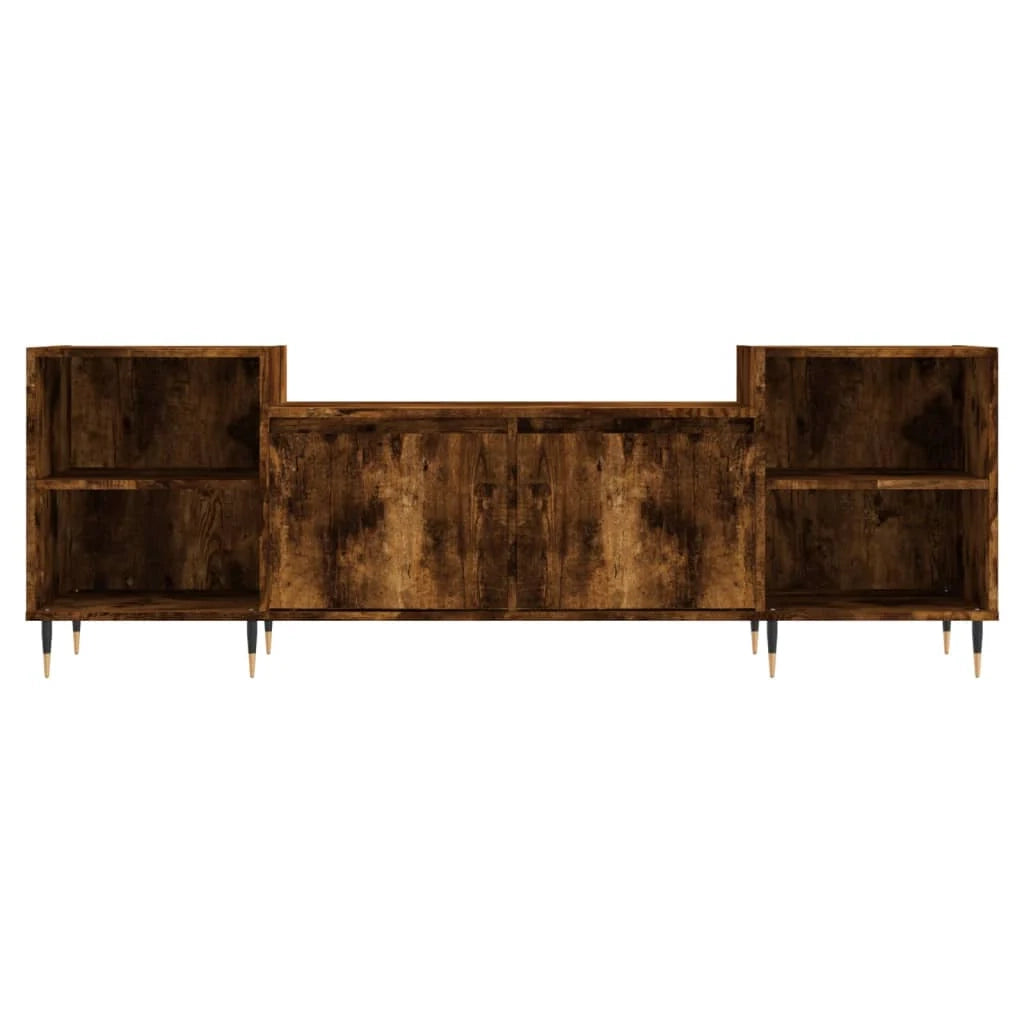 Mobile TV multimediale scaffale TV credenza mobile TV sala da pranzo soggiorno camera da letto rovere affumicato 160 x 35 x 55 cm legno ingegnerizzato marrone 02_0027350