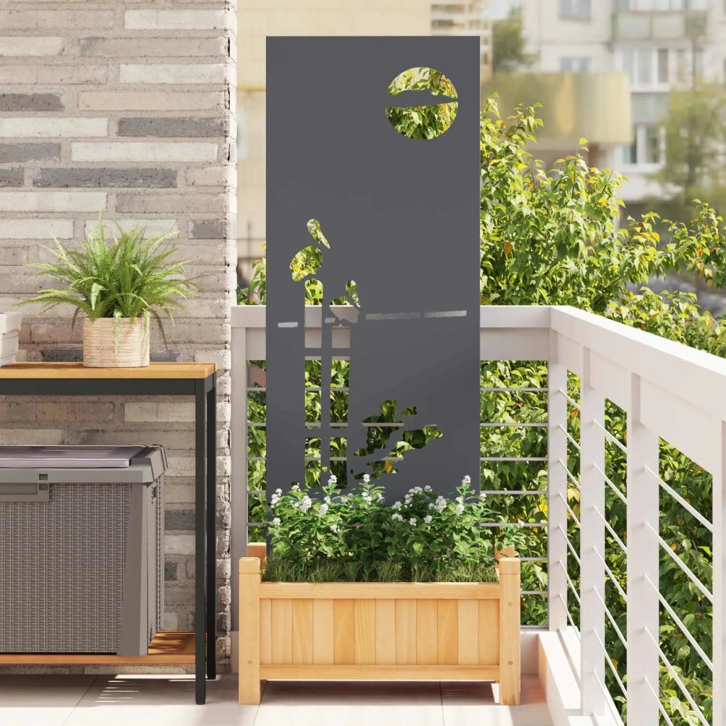 Schermo per privacy in giardino Traforo Antracite 50 x 140 cm 876317