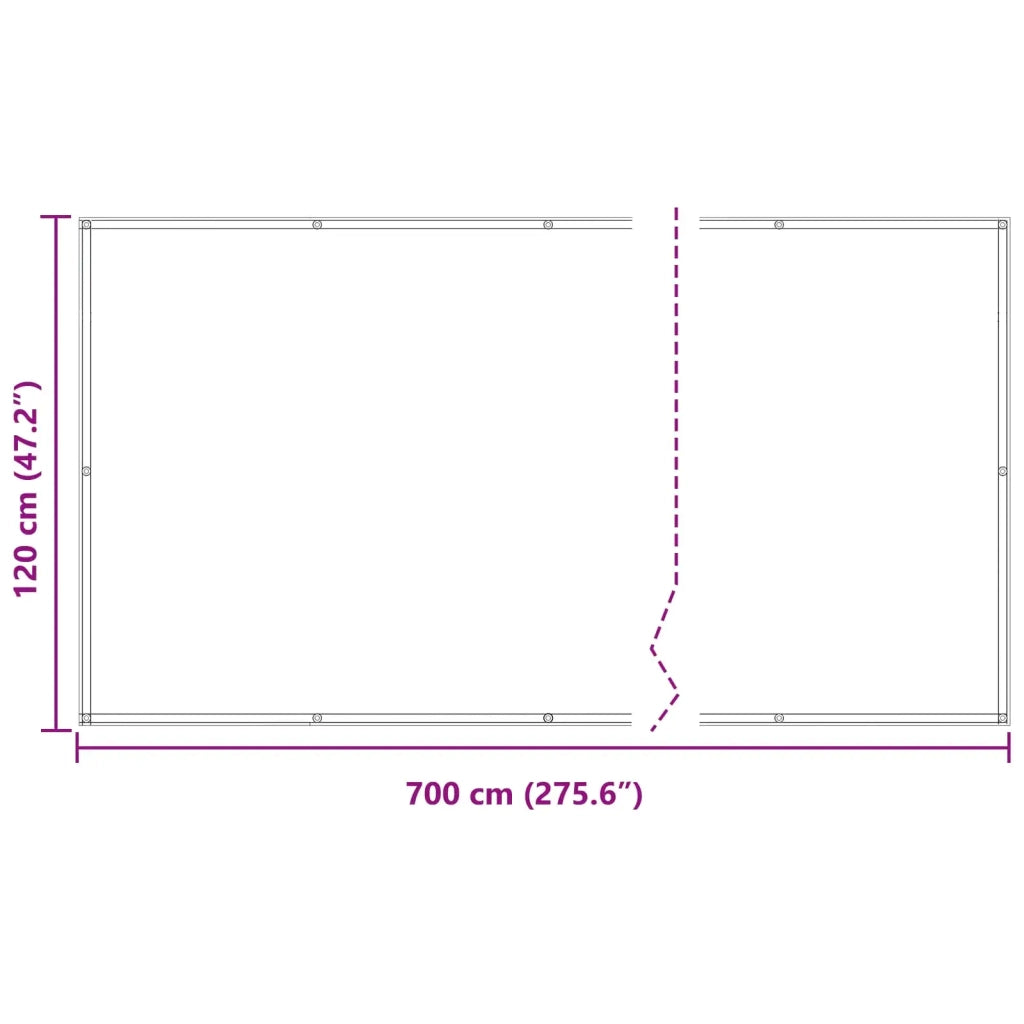Schermo da balcone | Paravento da Balcone Grigio chiaro e bianco 120 x 700 cm