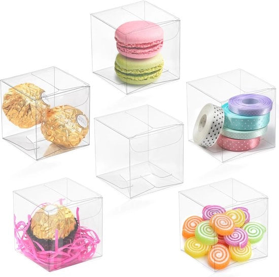 Scatole di Regalo in Carta - Sicure per Alimenti - Piccole Scatole di Regalo - Scatole in Vetro - Scatole in Carta - Scatole di Regalo Piccole - 100 Unità - Scatole di Regalo per Piccoli Regali