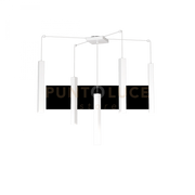 SQUARE TUBE SOSPENSIONE 5 LUCI BIANCO CAVO CM.250 CON BASE 1173-S5-BI
