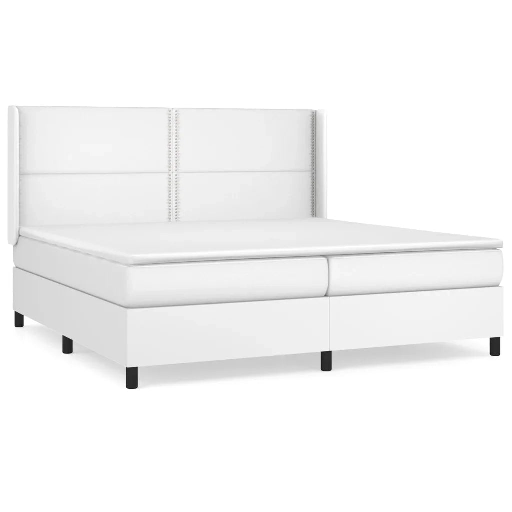 Giroletto a Molle con Materasso Bianco 200x200cm in Similpelle cod mxl 63738