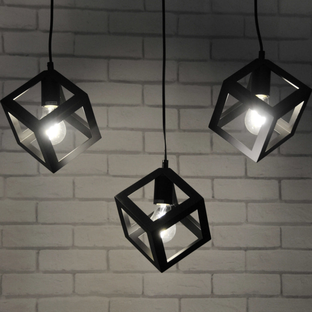 Polux Sweden lampada a sospensione nera 3xE27 metallo