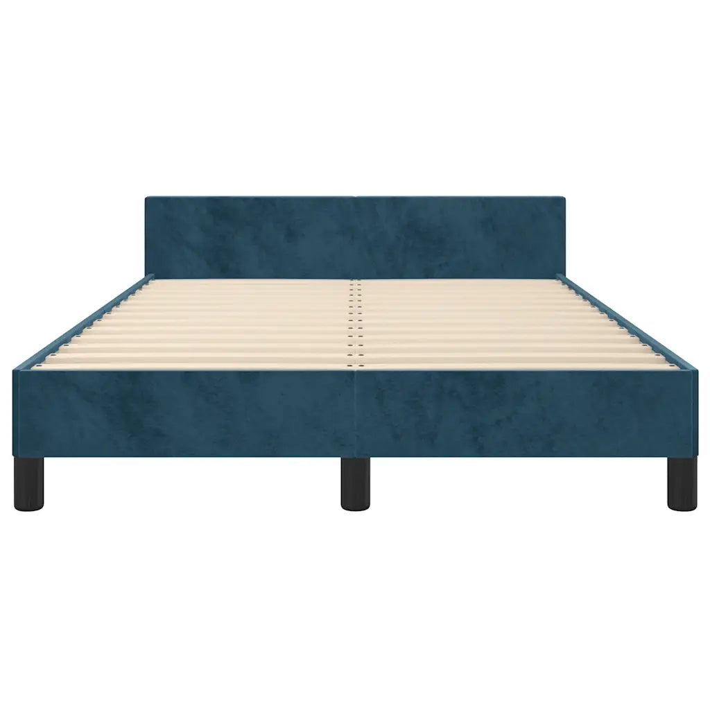 Giroletto senza Materasso Blu Scuro 120x190 cm Velluto
