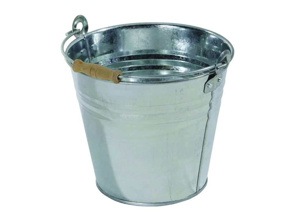 SECCHIO IN LAMIERA ZINCATA- - lt.10 ø cm.29x23h. - 2 pezzi IL CAMPO