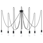 Lampadario Nikolo 7 luci nero in metallo Pure Lume