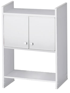 Scaffale Sopra Lavatrice da Appoggio Salvaspazio 65x79x26,5 cm in PVC Bianco