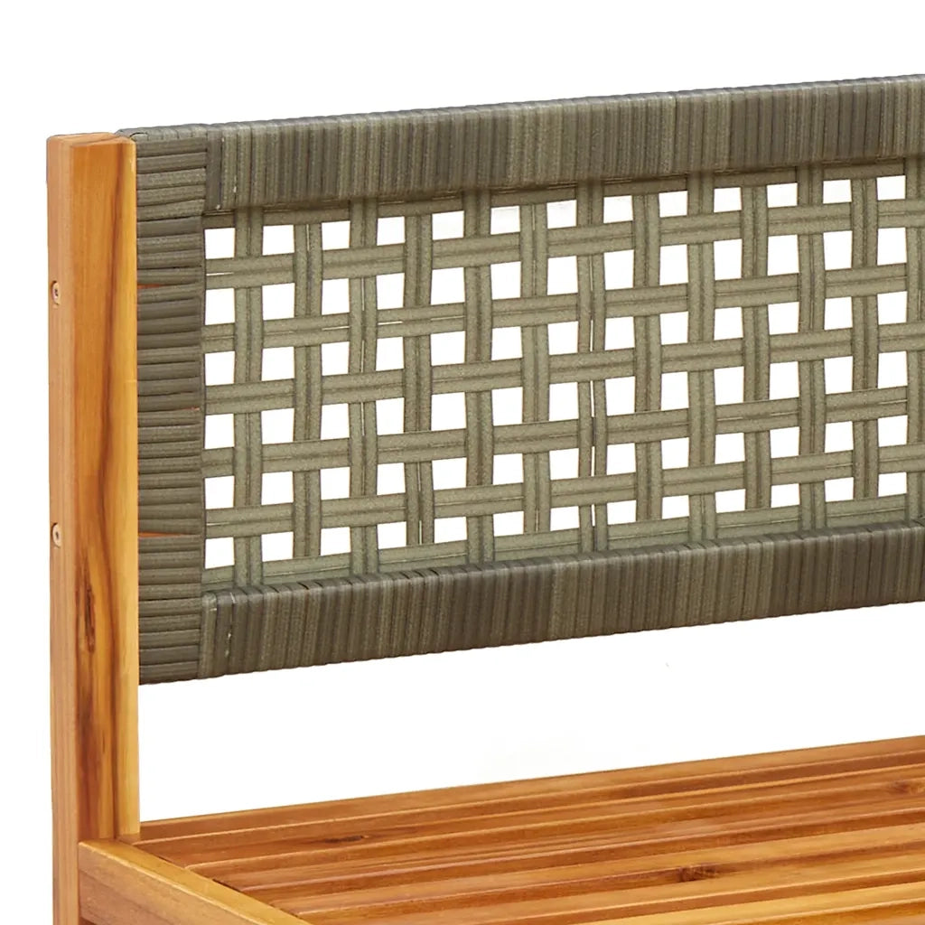 Set di divani da giardino 3 pezzi con cuscini in legno di acacia e rattan 4008174