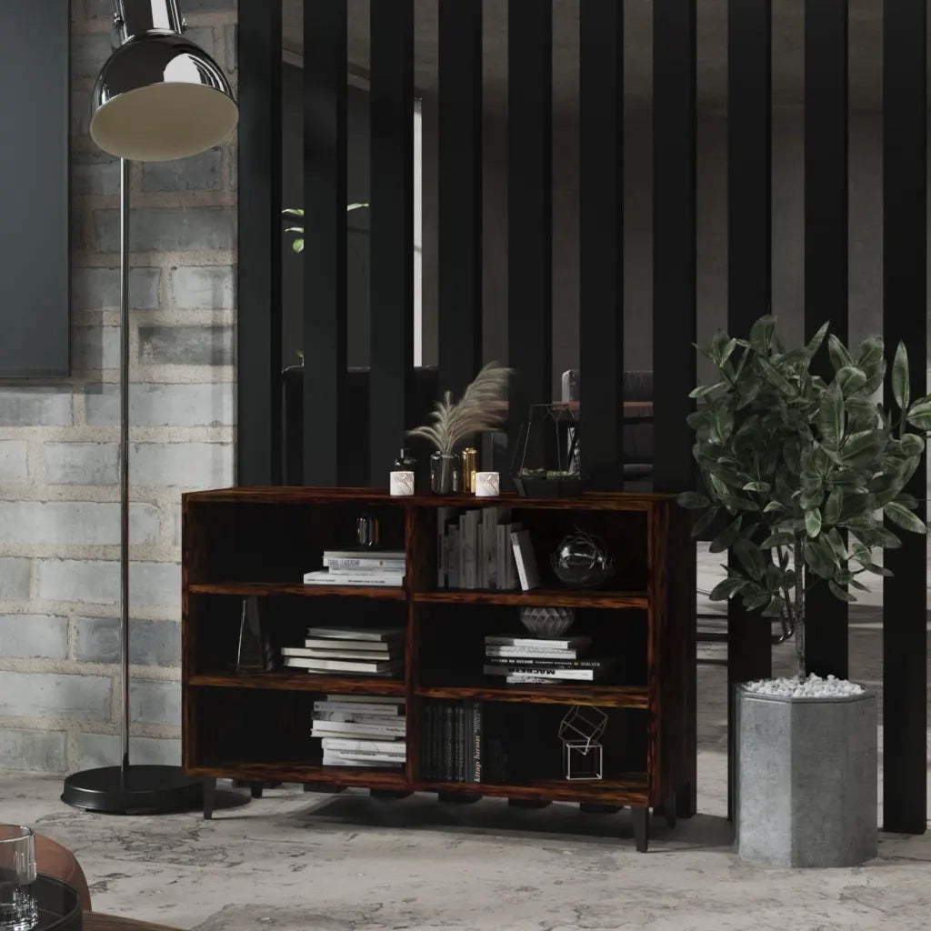 Credenza | Madia | Buffet da pranzo | Armadio da pranzo Rovere Fumo 103,5x35x70 cm in Truciolato