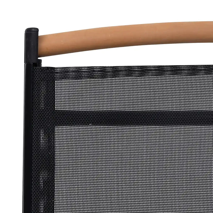 Sedie da Giardino Pieghevoli 4 pz in Alluminio e Textilene Nere cod mxl 5747