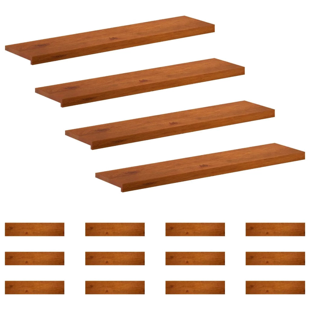 Gradini per Scale 16 pz 120 x 30 x 2 cm Marrone 3449476