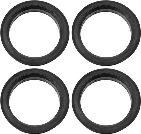 Rinetti centrici per auto - Boring per ruote - Nero - Plastica - Foro centrale da 73,1 a 66,6 mm - 4 pezzi - Adatto per auto.